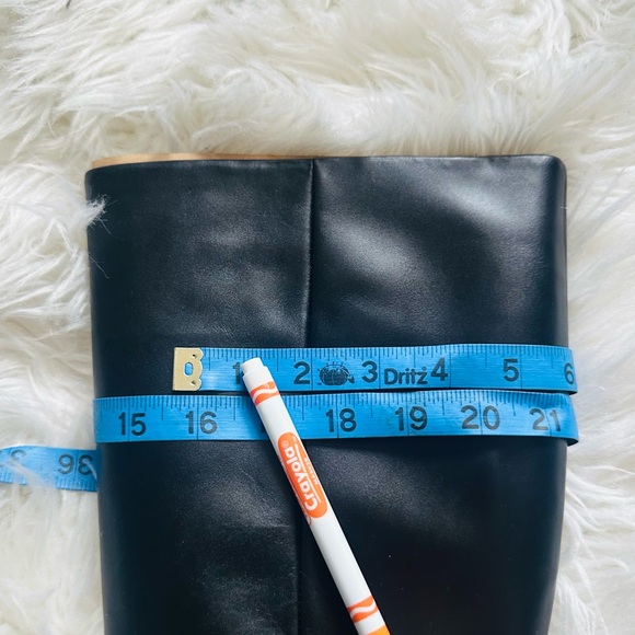 VERONICA BEARD Lisa Tall Black Pointed Toe Leather Boots Knee High New 9 - Picture 10 of 11